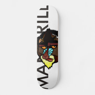 FARBIGE MANDRILL GRAPHIC ILLUSTRATRATION SKATEBOAR SKATEBOARD