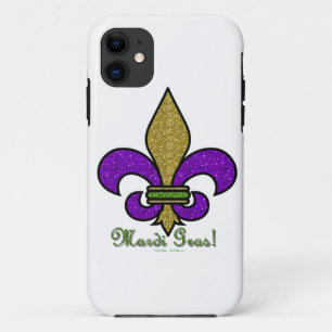 Farbige Mardi Gras Fleur De Lis Case-Mate iPhone Hülle