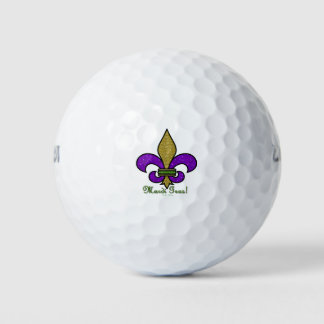 Farbige Mardi Gras Fleur De Lis Golfball