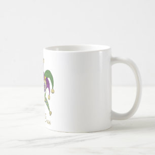 Farbige Mardi Gras Narren Maske Kaffeetasse
