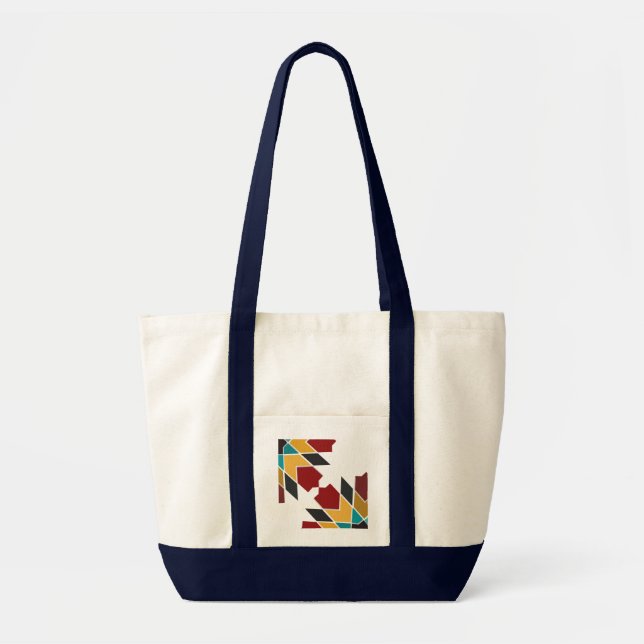 Farbige marokkanische Fliesen Tosack Tragetasche (Vorne)
