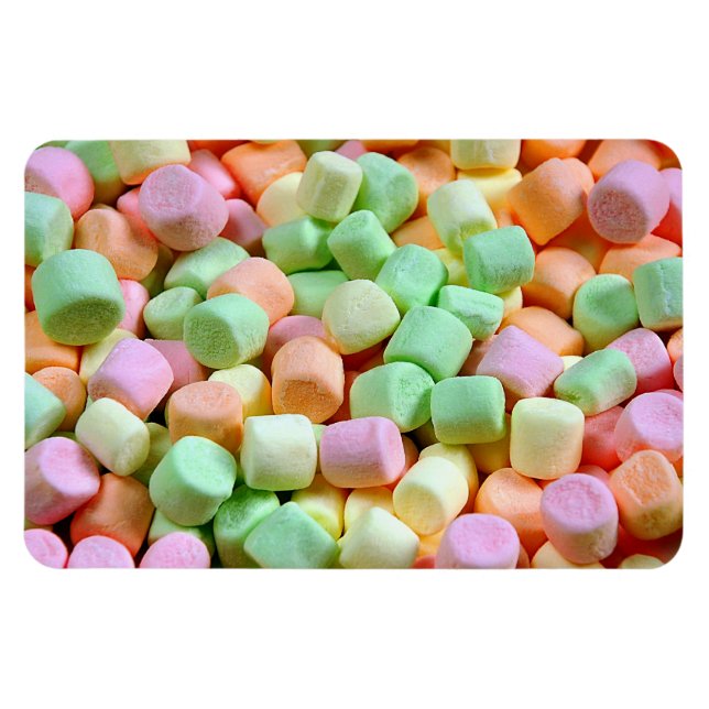 Farbige Marshmallows Druckmagnet Magnet (Horizontal)