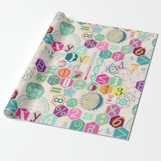 Farbige Mathematik (rosa) Geschenkpapier