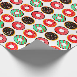 Farbige Mattierte Donuts Geschenkpapier