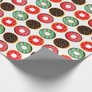 Farbige Mattierte Donuts Geschenkpapier