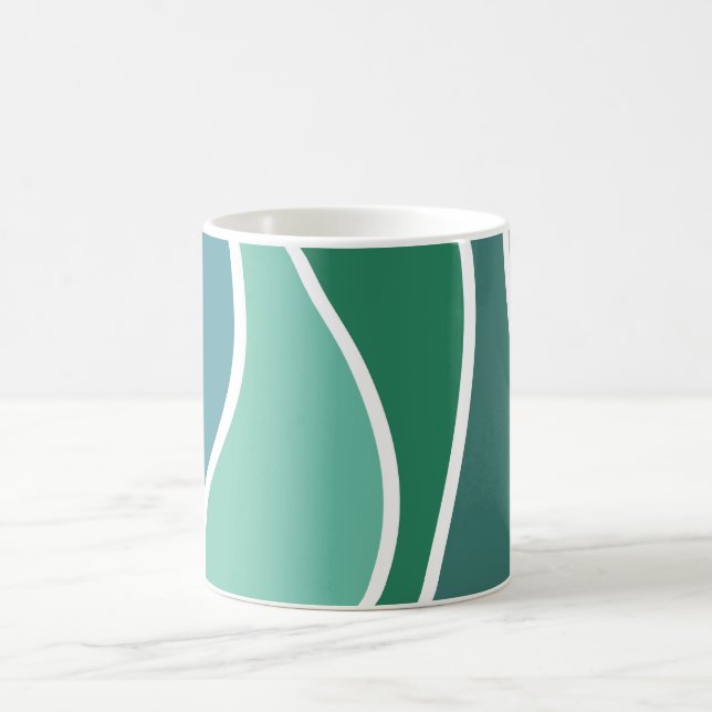 Farbige Meereswellen Kaffeetasse (Mittel)