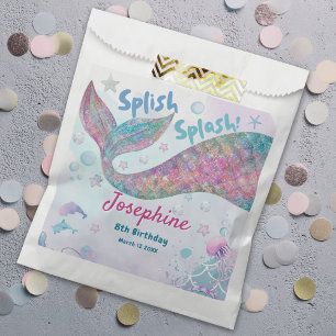 Farbige Meerjungfrau Wasserfarben-Geburtstag Geschenktütchen