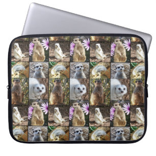 Farbige Meerkat-Bilder in einer FotoCollage, Laptopschutzhülle
