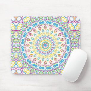 Farbige Mehrfarbige Mandala-Muster Mousepad