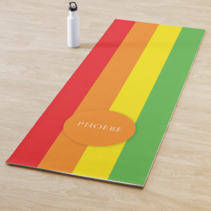 Farbige Mehrfarbige Moderne Personalisierte Name Yogamatte