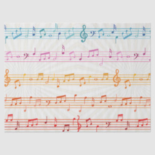 Farbige mehrfarbige Musiknote Musiker Seidenpapier