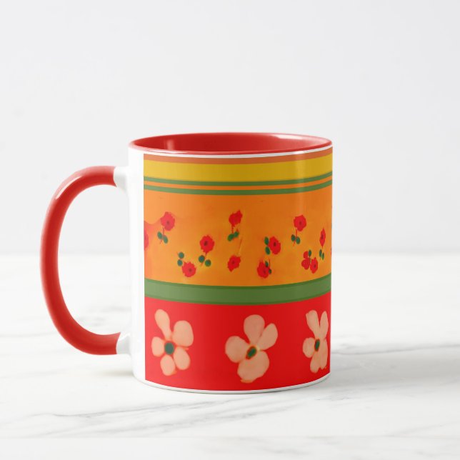 Farbige mexikanische Kaffeetasse Originaldesign (Links)
