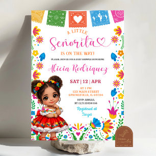 Farbige mexikanische Senorita-Baby-Party im Talave Einladung