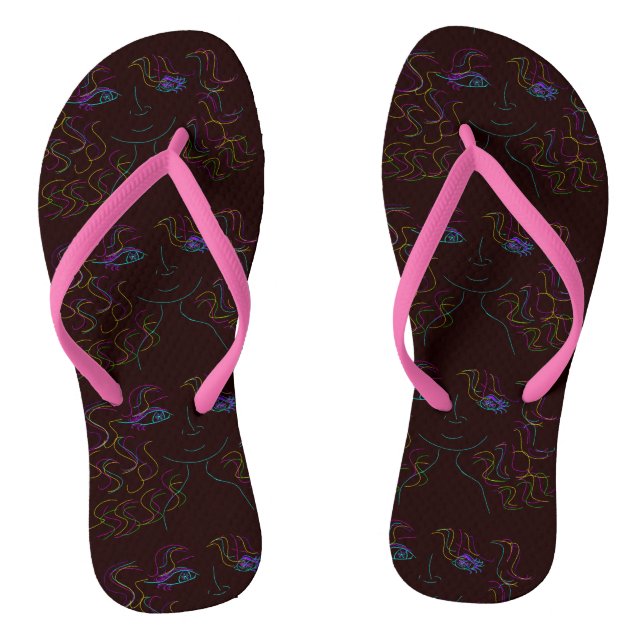 Farbige Mich Flip Flops (Fußbett)