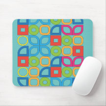 Farbige Mid-Century-Modern-Geometric-Mauspad