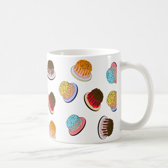 Farbige Mini-Donut-Muster-Tasse Kaffeetasse (Rechts)