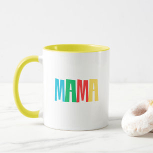 Farbige Minimal Mama Typografie Tasse