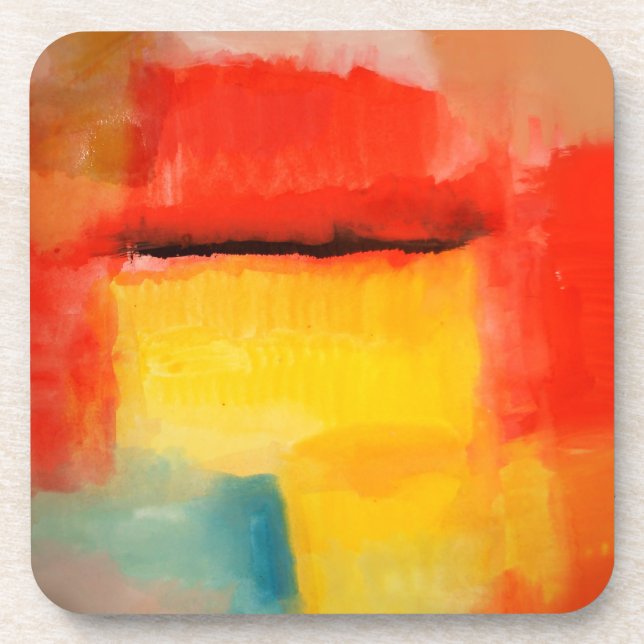Farbige Minimalistische Abstrakte Kunstwerke Getränkeuntersetzer (Vorderseite)