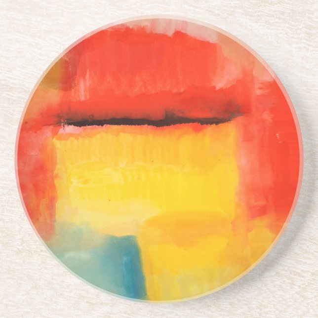 Farbige Minimalistische Abstrakte Kunstwerke Getränkeuntersetzer (Vorne)