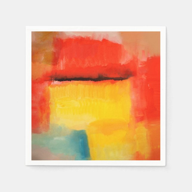 Farbige Minimalistische Abstrakte Kunstwerke Serviette (Vorderseite)