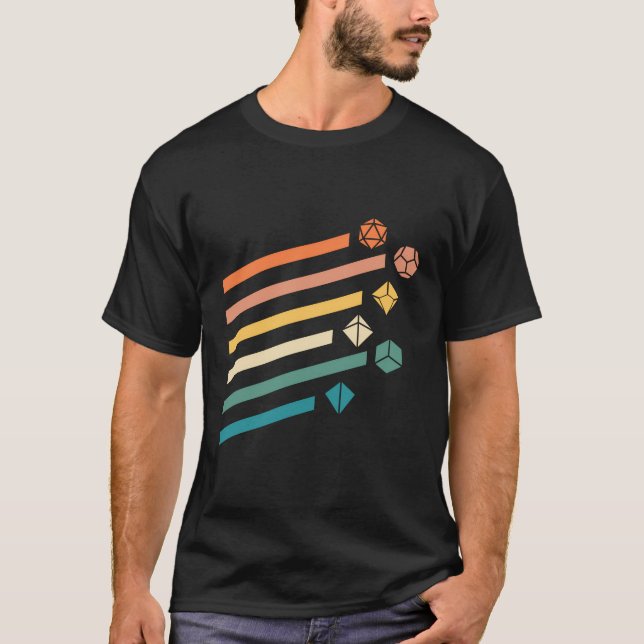 Farbige Minimalistische polyhedrale Würfel Set Ner T-Shirt (Vorderseite)