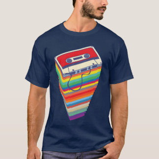 Farbige Mitape Kassetten 80er 90er Freunde T-Shirt