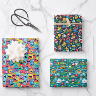 Farbige Mix Themed Geschenkpapier Set