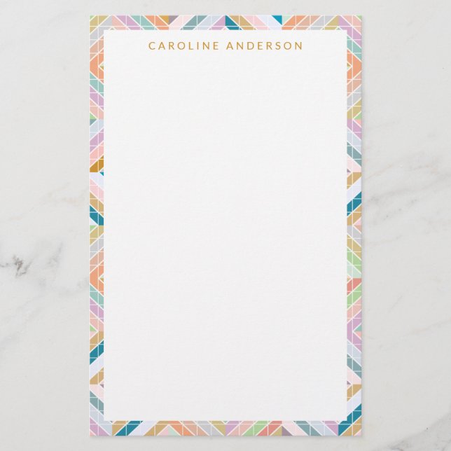 Farbige Mod Patchwork Diamonds Personalisiert (Vorderseite)