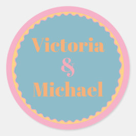 Farbige Mod-Stickerei Runder Aufkleber