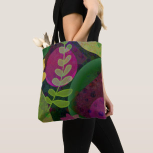 Farbige moderne abstrakte Kunst Botanical Floral Tasche