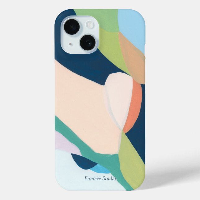 Farbige moderne Abstrakte Kunst Individuelle Name Case-Mate iPhone Hülle (Rückseite)