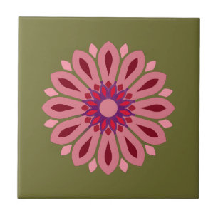 FARBIGE MODERNE BLUMEN GESCHENK TOCHTER SCHWESTER FLIESE