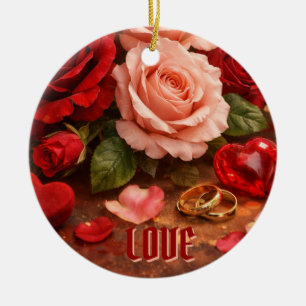 FARBIGE MODERNE BLUMEN GESCHENK TOCHTER SCHWESTER KERAMIK ORNAMENT