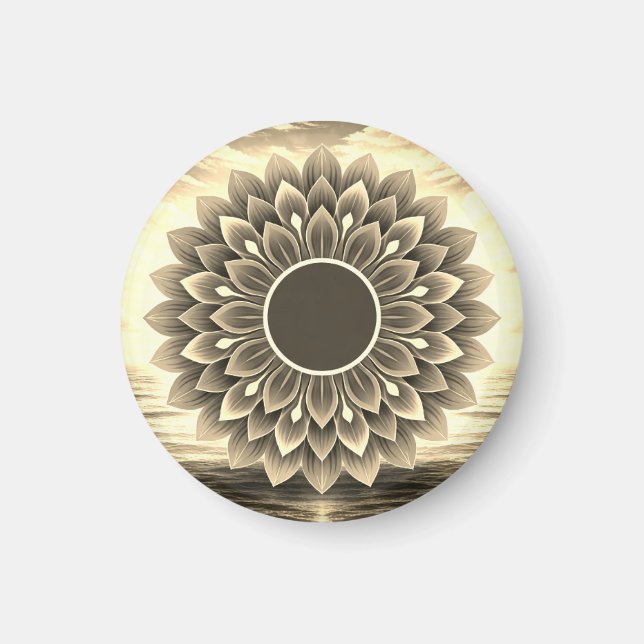 FARBIGE MODERNE BLUMEN GESCHENK TOCHTER SCHWESTER  MAGNET (Vorne)