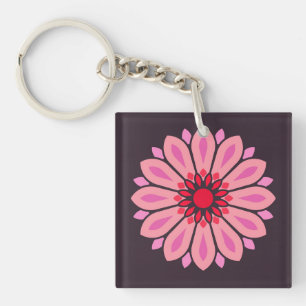FARBIGE MODERNE BLUMEN GESCHENK TOCHTER SCHWESTER SCHLÜSSELANHÄNGER