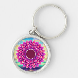 FARBIGE MODERNE BLUMEN GESCHENK TOCHTER SCHWESTER  SCHLÜSSELANHÄNGER