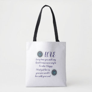 FARBIGE MODERNE BLUMEN GESCHENK TOCHTER SCHWESTER TASCHE