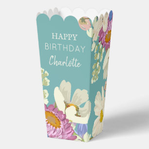 Farbige moderne Blumenblüten zum Geburtstag Geschenkschachtel