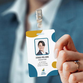 Farbige moderne Foto-Mitarbeiter-Personal-ID-Karte Ausweis
