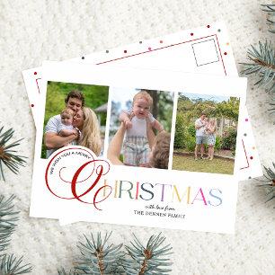 Farbige moderne frohe Weihnachten Schrift 3-Foto