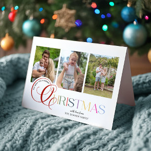 Farbige moderne frohe Weihnachten Schrift 3-Foto