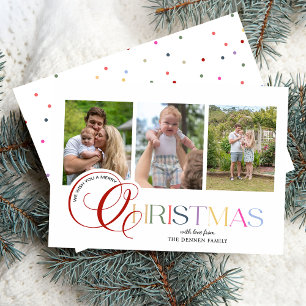 Farbige moderne frohe Weihnachten Schrift 3-Foto