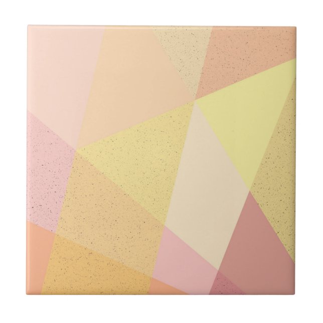 Farbige moderne Geometrie mit Spritzern Fliese (Vorderseite)