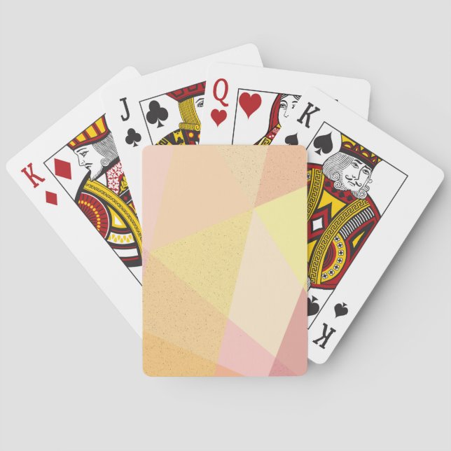 Farbige moderne Geometrie mit Spritzern Spielkarten (Rückseite)