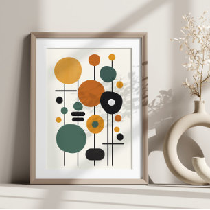Farbige moderne geometrische abstrakte Kunst Poster