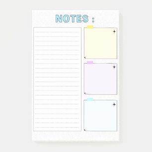 Farbige, moderne Niedliche Papiernotizen Post-it Klebezettel