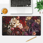 Farbige moderne Papiersorten - Personalisierte Blu Schreibtischunterlage<br><div class="desc">Die farbenfrohe moderne Paper Blume Kalligrafie Script Personalisiert Name Desk Mat bietet bordeauxrote,  lila,  creme und grüne Blume mit Ihrem personalisierten Namen in einem eleganten,  modernen Kalligraphieskript. Perfektes Geschenk für Geburtstag,  Weihnachten,  Muttertag,  Großeltern,  Ehefrau,  Freundin,  Partnerin,  beste Freunde,  Arbeitskollegen und vieles mehr. Entworfen von ©Evco Studio www.zazzle.com/store/evcostudio</div>