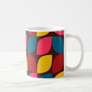 Farbige, moderne, trendige, urbane Blumenabstrakti Kaffeetasse