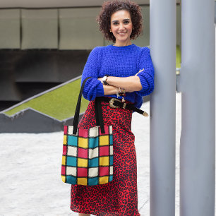 Farbige monochrome Karos Tasche