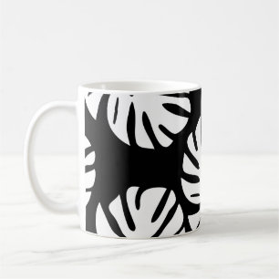 Farbige Monstera-Blätter Abstrakt Kaffeetasse